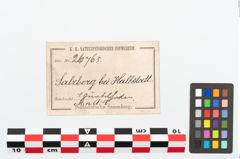 Etikett zu Bronzegürtelhaken (NHMW-PRAE-026765)